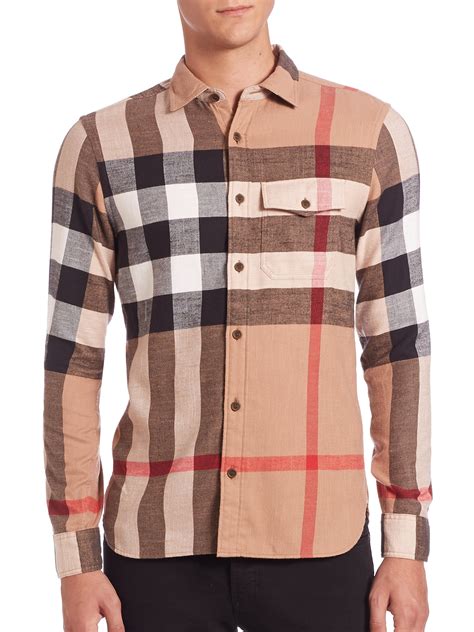 burberry brit mens shirts|burberry men's shirt on sale.